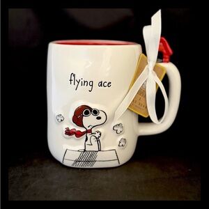 Peanuts x Rae Dunn Snoopy Flying Ace Doghouse 75th Anniversary 18 oz Mug NWT!